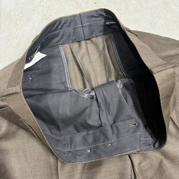 Coppley Dress Pants Super 130s Wool Trousers Brown Canada 38x32 - Picture 4 of 10